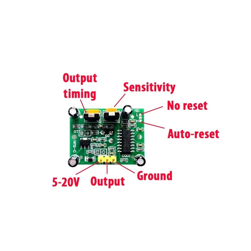 PIR Motion Sensor Detector Module HC-SR501 PIR Motion Sensor Detector Module HC-SR501